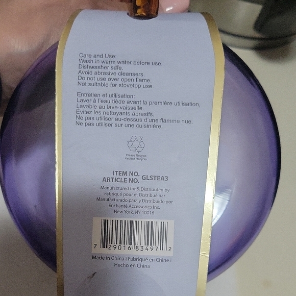 Vibrant Glass Teapot with Lid - Picture 8 of 10